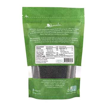 Kevala Organic Black Sesame Seeds – 16 oz – 1 lb – Raw Black Sesame Seeds – Sesame Seeds Bla...