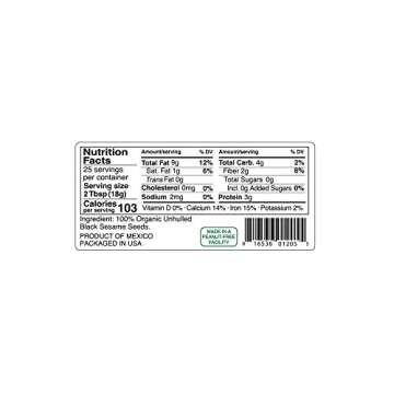 Kevala Organic Black Sesame Seeds – 16 oz – 1 lb – Raw Black Sesame Seeds – Sesame Seeds Black – Organic Black Seeds – Organic Unhulled Sesame Seeds