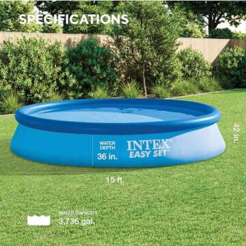 Intex Easy Set 15ft Inflatable Swimming Pool Set