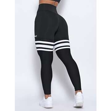 Bombshell Sportswear Perform Thigh High Leggings for Women with Pockets, Workout Running Yoga Pants (as1, Alpha, s, Regular, Regular, Midnight)