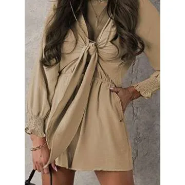 AlvaQ Beige Summer Jumpsuit with Tie Front Design