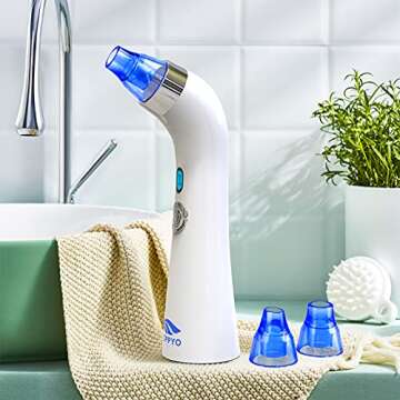 Blackhead Remover Vacuum, POPPYO Blackhead Pore Vacuum, Electric Facial Blackhead & Blemish Removers Cleaner for Women