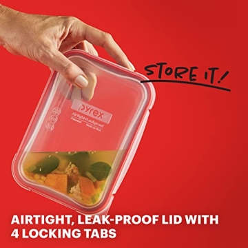 Pyrex Freshlock Glass Container Airtight Leakproof 8 Cup