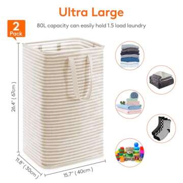 Lifewit Large Waterproof Collapsible Laundry Hampers