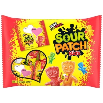 SOUR PATCH KIDS Soft & Chewy Valentine's Day Candy - 22 Snack Packs