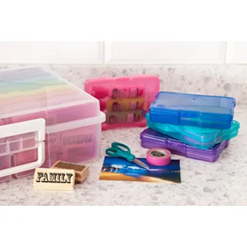 IRIS USA Craft Keeper with 16 Cases for Photos & Crafts