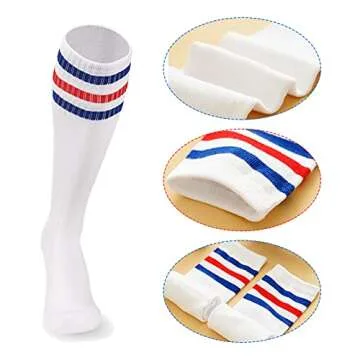 5-Piece Red White Blue Workout Sweatband Set