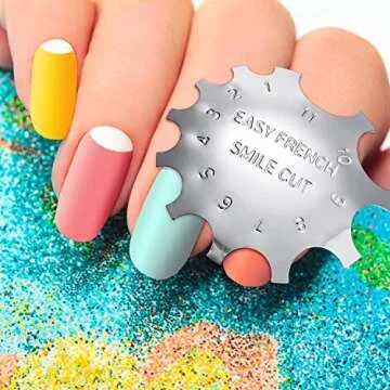 6 Piece Nail Manicure Edge Trimmer Set for Perfect French Nails