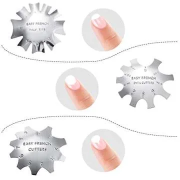 6 Piece Nail Manicure Edge Trimmer Set for Perfect French Nails