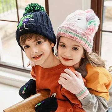 accsa Toddler Kids Girl Novelty Colorful Knit Unicorn Pony Beanie Hat Age