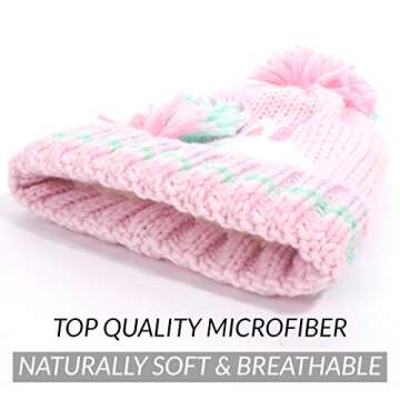 accsa Toddler Kids Girl Novelty Colorful Knit Unicorn Pony Beanie Hat Age