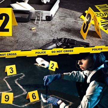 Vicenpal 15 Pcs Crime Scene Markers for Fun Parties