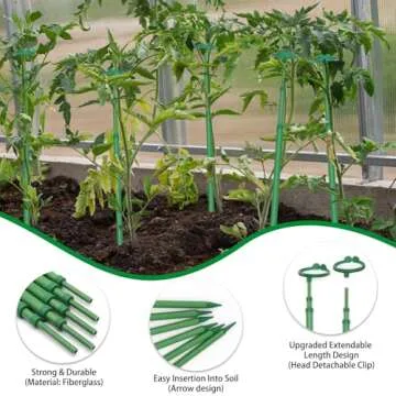Adjustable Extendable Plant Stakes for Support and Growth