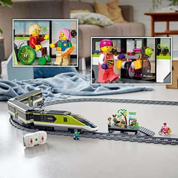 LEGO City Express Train Set with Remote Control & Minifigures