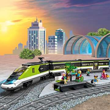 LEGO City Express Train Set with Remote Control & Minifigures