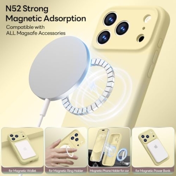 LOVE 3000 Designed for iPhone 17 Pro Case, Premium Silicone Compatible with Magsafe Soft Anti-Scratc...