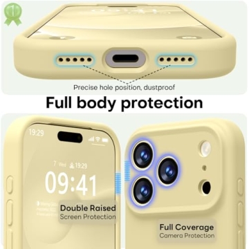 LOVE 3000 iPhone 17 Pro Case - Creamy Yellow Silicone Protection