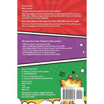 Hilarious Jokes For 6 Year Old Kids: An Awesome LOL Gag Book For Young Boys and Girls Filled With To...