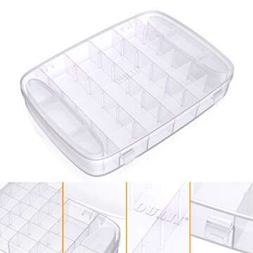 OULII 30 Grids Clear Organizer for Jewelry & Makeup