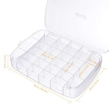 OULII 30 Grids Clear Organizer for Jewelry & Makeup
