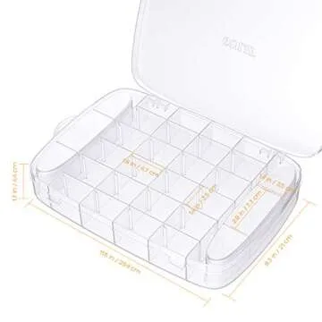 OULII 30 Grids Clear Organizer for Jewelry & Makeup