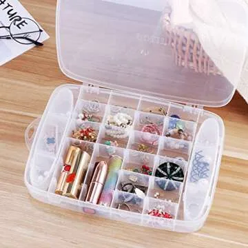 OULII 30 Grids Clear Organizer for Jewelry & Makeup