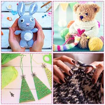 Fabbay 34 Rolls Rainbow Yarn for Knitting Craft Projects