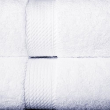 Superior Egyptian Cotton Pile Bath Towel Set of 2, Ultra Soft Luxury Towels, Thick Plush Essentials, Absorbent Heavyweight, Guest Bath, Hotel, Spa, Home Bathroom, Shower Basics, White