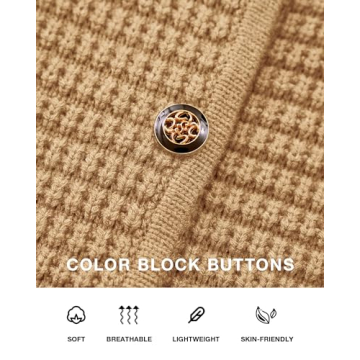 BTFBM Women's Cardigan Sweater - Stylish Chunky Knit Jacket