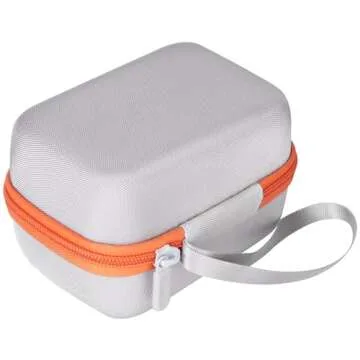 Lebakort Hard Case Compatible with Yoto Mini Kids Audio Music Player Children Speaker Plays Audiobook Cards Radio (Off White + Orange Case)