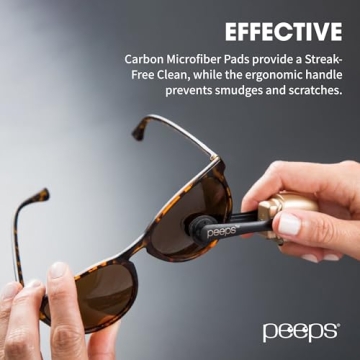 CarbonKlean Peeps Eyeglass Cleaner - Compact & Effective