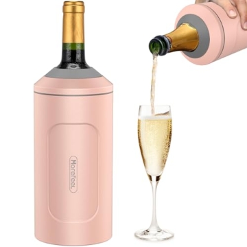 Wine Chillers for Bottles-Ideal Gift for Wine Lover, Stainless Steel Portable Champagne Cooler Sleev...