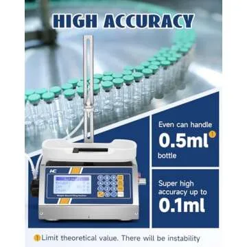 Hanchen Liquid Filling Machine 1-50ml 0.1ml Bottle Filler Machine Peristaltic Pump Weighing Filling Machine for Essential Oil, Oral Liquid, Perfume, Spray Bottle 110V-220V