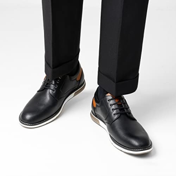 Bruno Marc Men's Black Casual Dress Oxfords Shoes