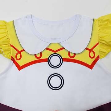 AOVCLKID Girls Jessie Princess Costume Cowgirls Birthday Party Dress Halloween Cosplay Outfits(6 Yea...