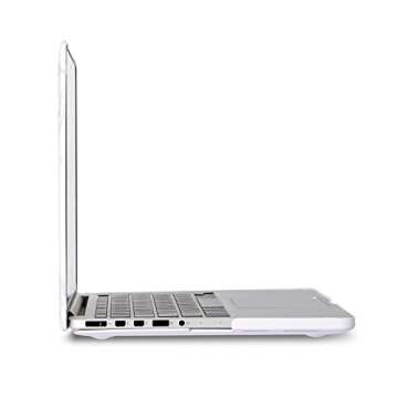 RUBAN for MacBook Pro Retina 13 Inch (A1502 & A1425 Models) 2015 2014 2013 2012, Matte Hard Shell Case & Keyboard Cover, White Marble