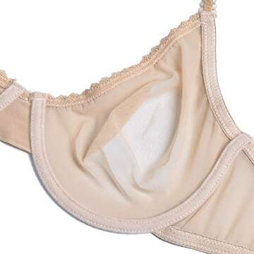 YANDW Sexy See Through Bra - Unlined Lace Bralette