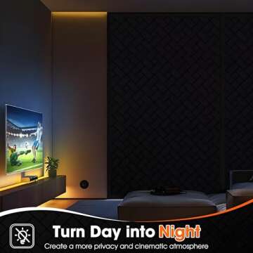 Coavas Blackout Window Film, 100% Sun Blocking & Darkening Privacy Static Cling Film, No Glue Anti-G...