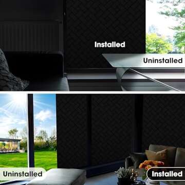 Coavas Blackout Window Film - 100% Sun Blocking & Easy Installation