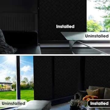 Coavas Blackout Window Film - 100% Sun Blocking & Easy Installation