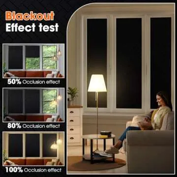 Coavas Blackout Window Film - 100% Sun Blocking & Easy Installation