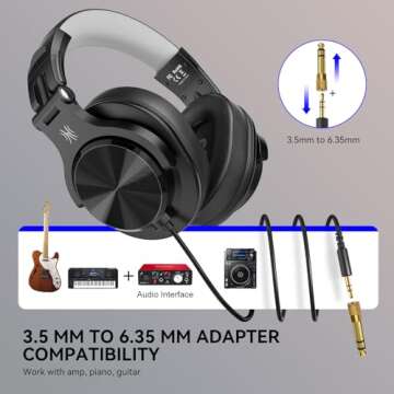 OneOdio A71D Studio Monitor Headphones with Foldable Design