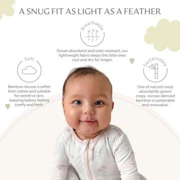 Soft Bamboo Bunny Footie - Baby Sleepwear with Zipper