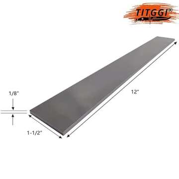 8 Pack 12"x1.5"x0.12" 1095 Steel for Knife Making with Strict Quality Standards, The Perfect Knife M...