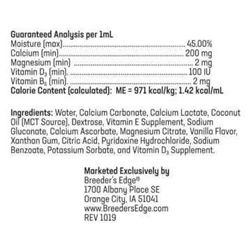 Breeder's Edge Oral Cal Plus - Fast-Absorbing Calcium Gel