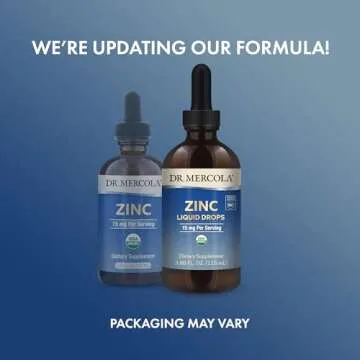 Dr. Mercola Organic Zinc Liquid Drops, 15 mg per Serving, 3.88 fl oz (115 ml), About 28 Servings, Dietary Supplement, Supports Immune and Organ Health, Non GMO, USDA Organic, NSF Certified