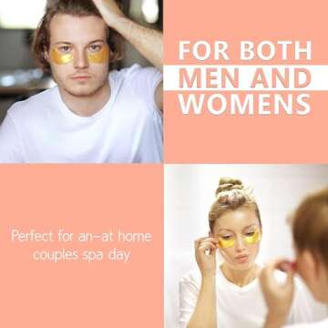 PURE SOL Hydrogel Gold Under Eye Mask - Hyaluronic Acid, Retinol - Anti-aging, Moisturizing and Hydrating - 12 Pairs | Eye Patches for Puffy eyes, Dark Circles - Gifts for Women. Gifts for Mom