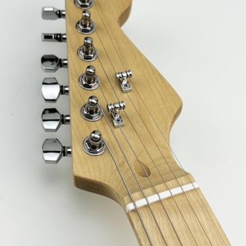 OVSAL 2 PCS Stainless Steel Roller String Retainer for Electric Guitar String Guide Roller String Trees Compatible with Start Tele Telecaster Electric Guitar String Parts Chrome