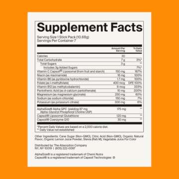 Electrolyte Powder Packets - Workout Recovery & Hydration Drink Mix with Liposomal Glutathione, Vita...