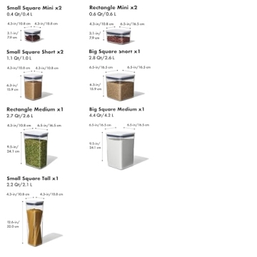 OXO Good Grips 10-Piece POP Container Set for Kitchen